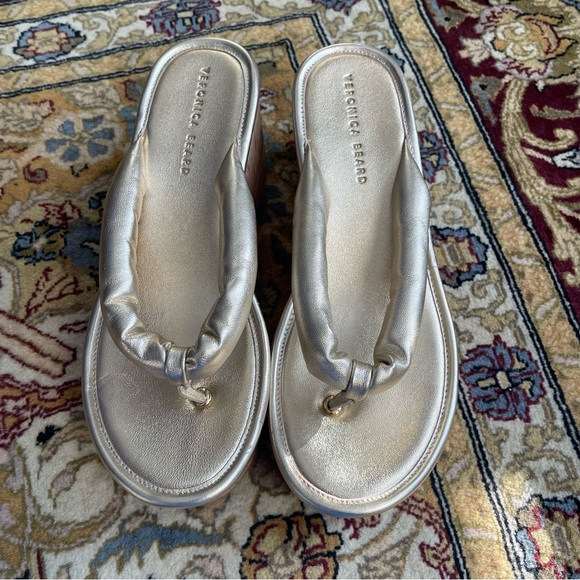 Veronica Beard Wedge Flip Flops - Picture 4 of 9